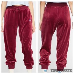 Nike NSW Heritage Velour Joggers university red